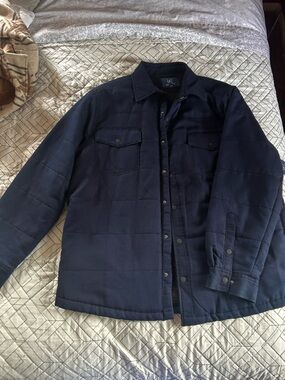 George Quilted Navy Shirt Jacket